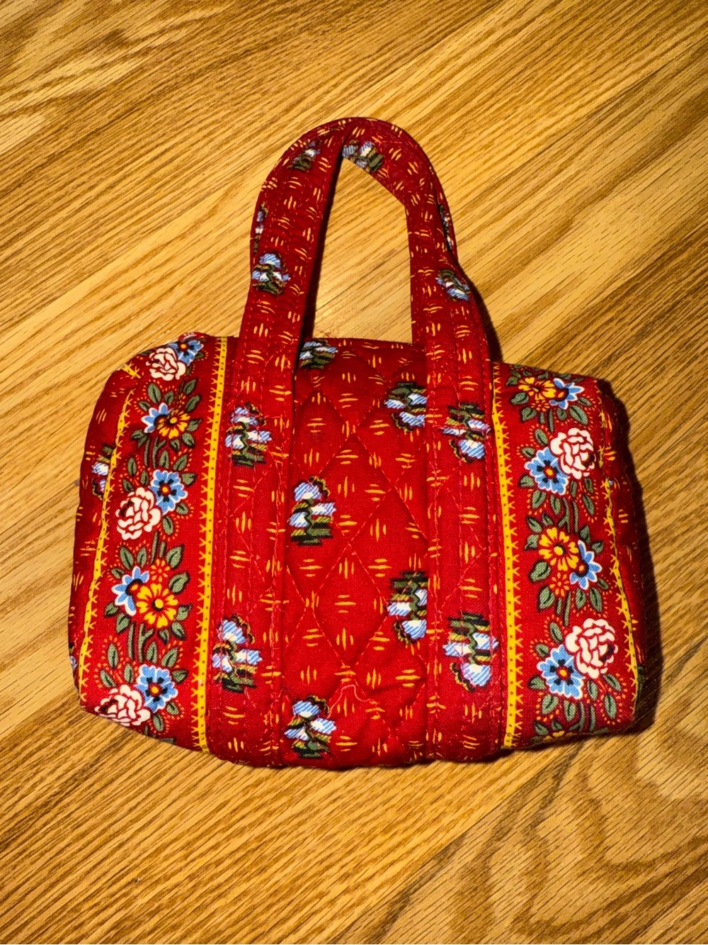 Vera Bradley retired Provincial Red Bitty Bag 1990s Vintage